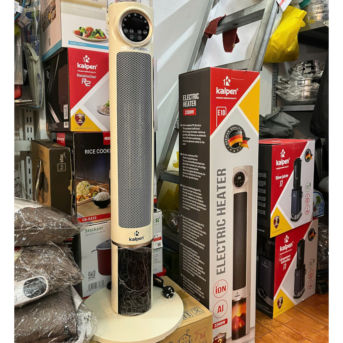 Máy sưởi gốm PTC Kalpen E10 ion diệt khuẩn 2200W kèm khiển từ xa - Hàng chính hãng