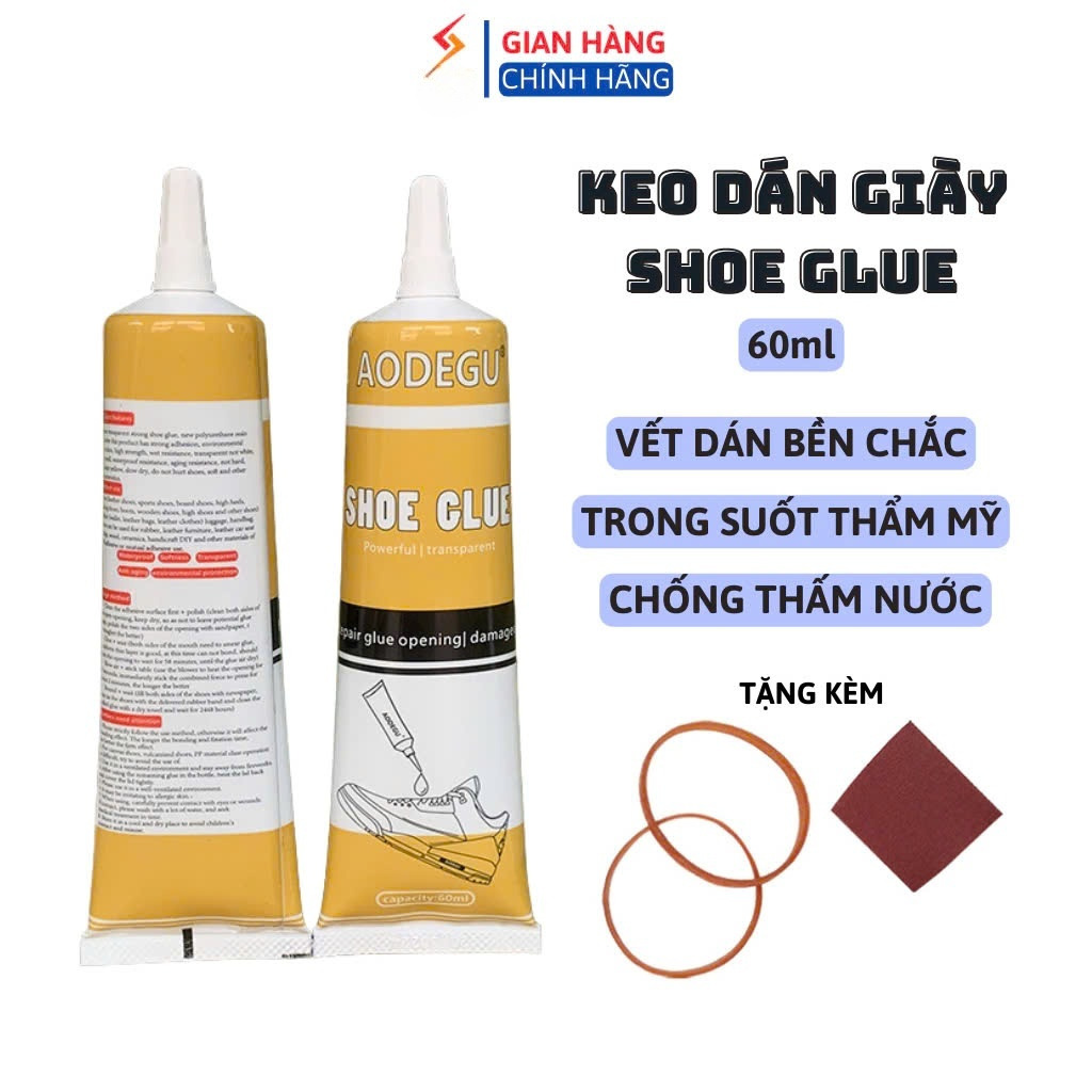 Keo dán giày bền chặt, chống thấm hiệu quả. thiết kế nhỏ gọn, tiện lợi
