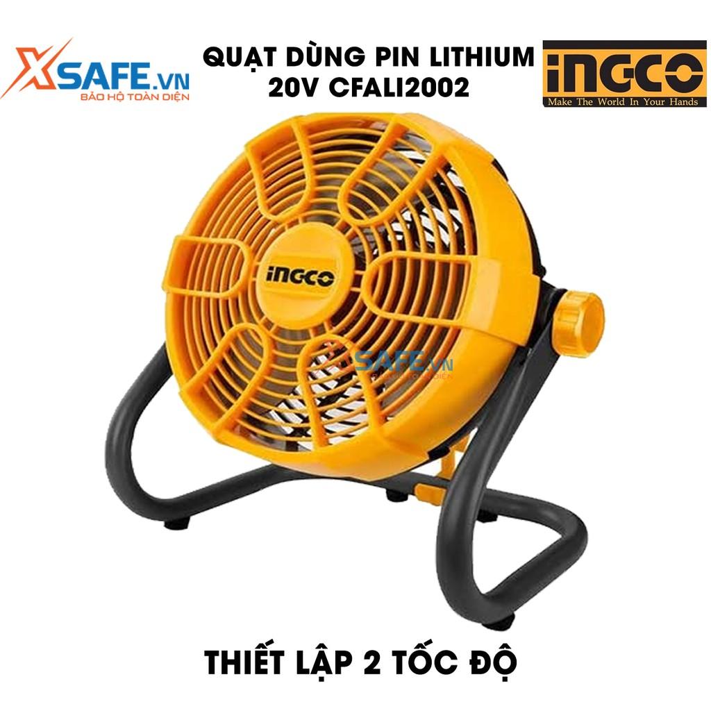 Quạt dùng pin Lithium 20V INGCO CFALI2002 hai tốc độ Quạt công nghiệp điều chỉnh độ nghiêng 360°(không có pin và sạc)