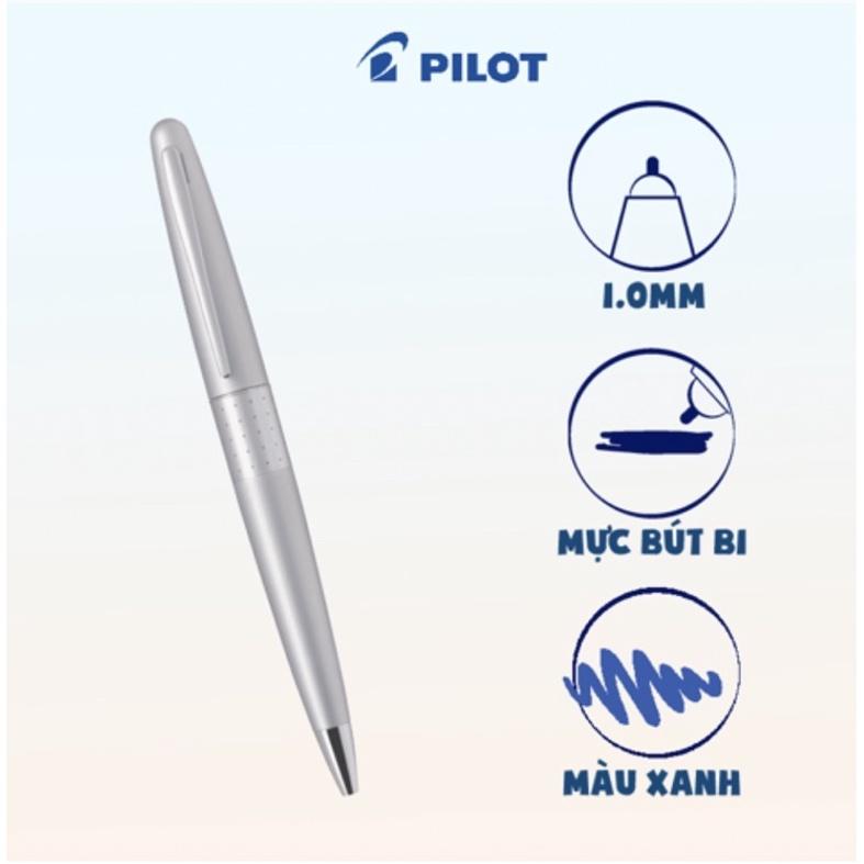 Bút ký Pilot Mr1 mực xanh (Thân Silver) BP-MR1-M-SID-L