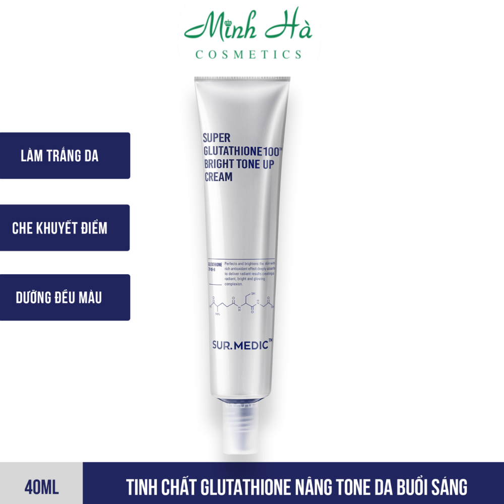 Kem dưỡng trắng Sur Medic Super Glutathione 100 Bright Tone Up Cream 40ml