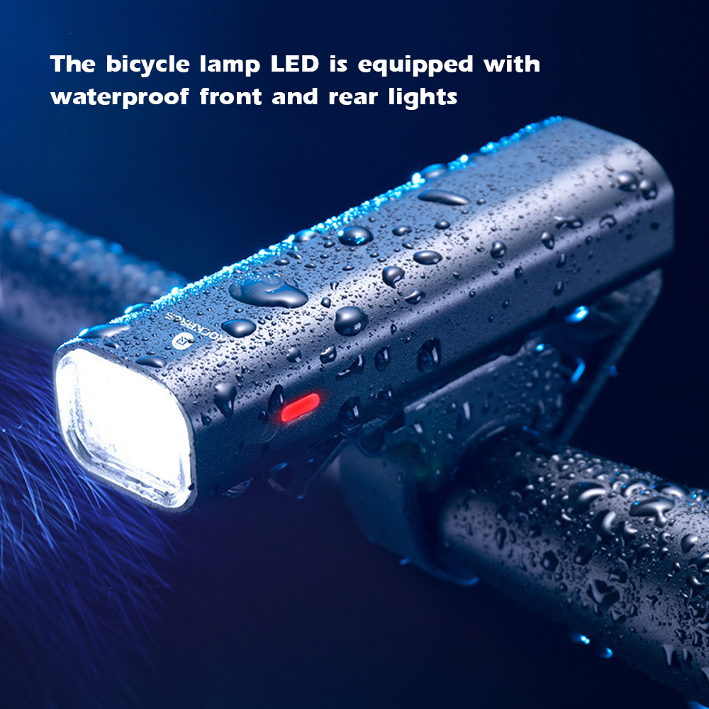 ROCKBROS Đèn xe đạp LED Mặt trước chống nước Đèn xe đạp USB Sạc xe đạp