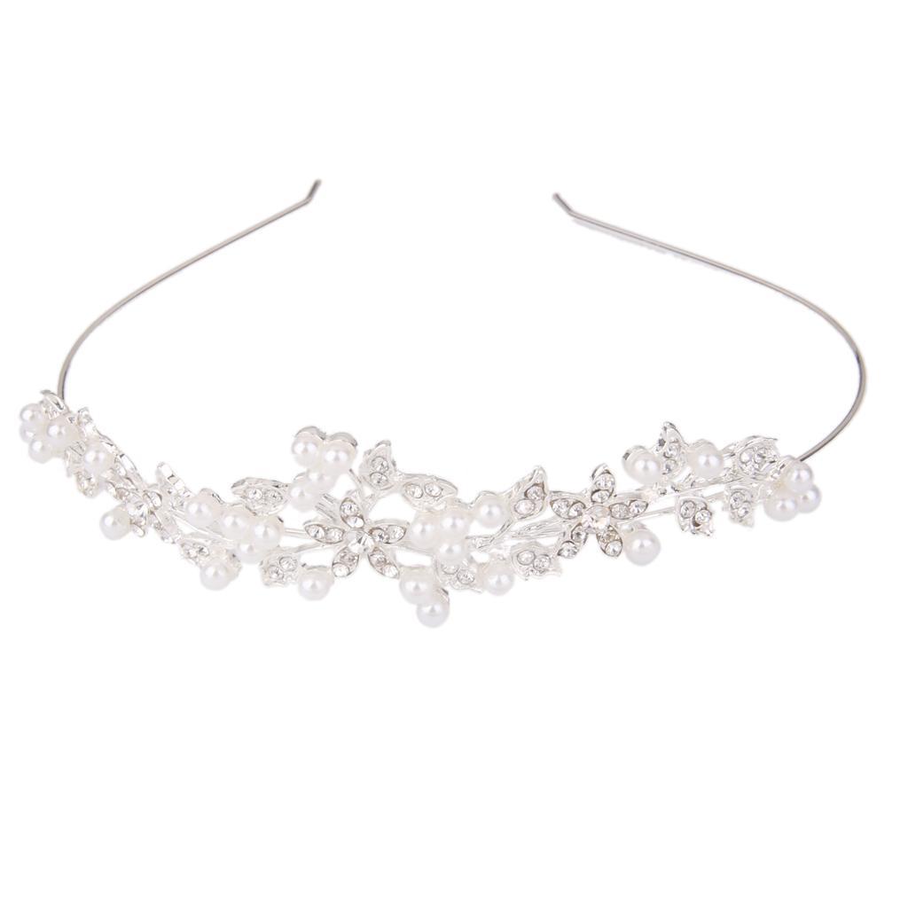 2Pcs Bridal /Kids Wedding Party Rhinestone Crown Tiara Headpiece Headband