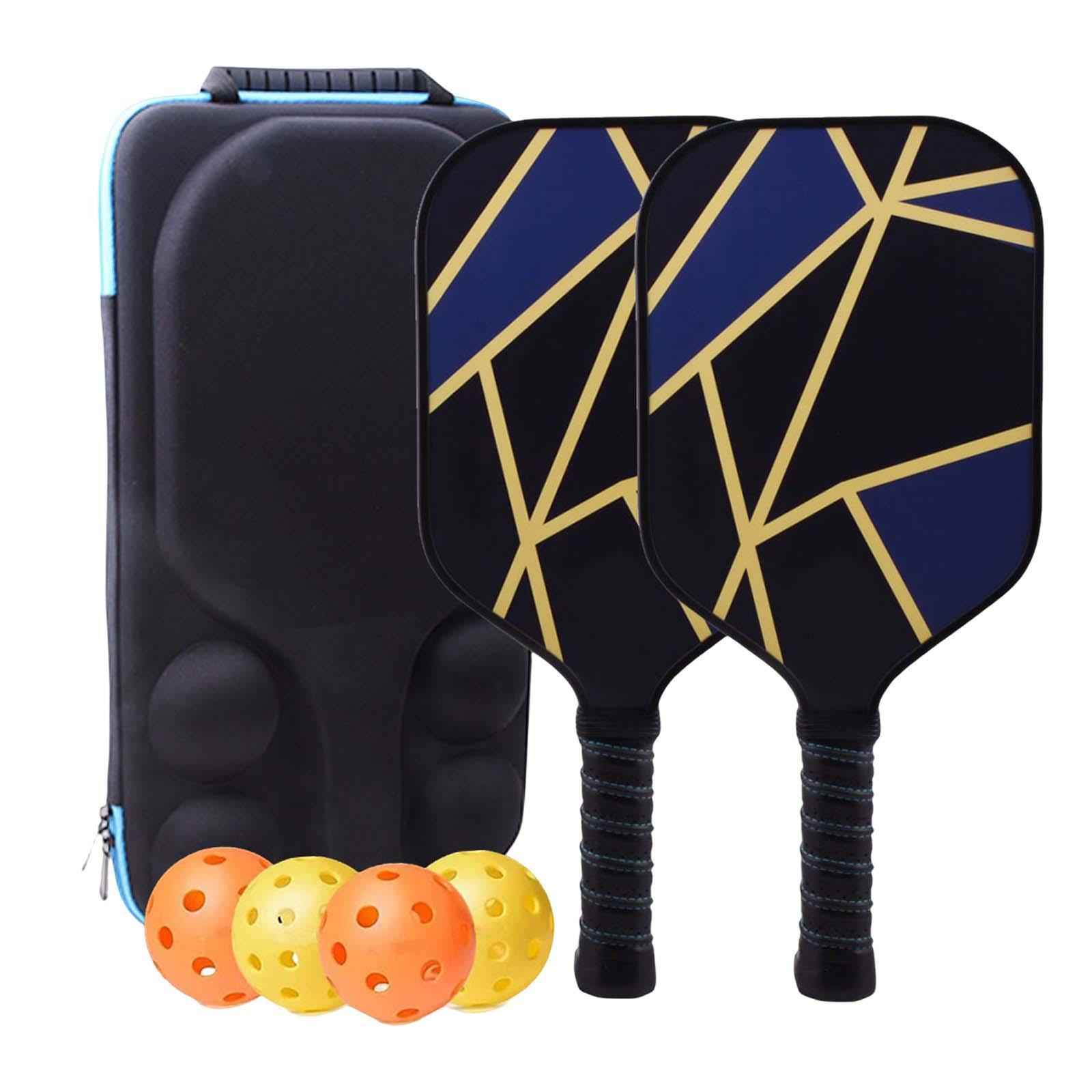 Premium Pickleball Paddles Set of 2 Pickleball Rackets with Bag with 4 Balls