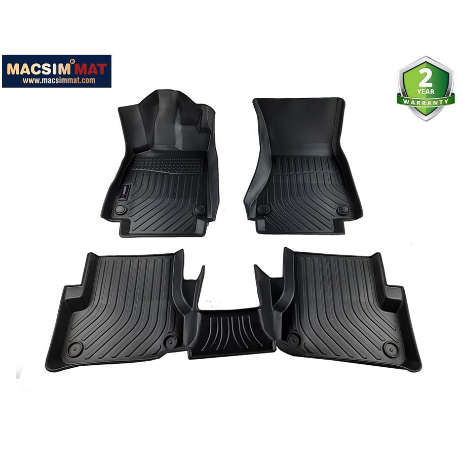 Thảm lót sàn xe ô tô Audi A6 2012 -2018 Nhãn hiệu Macsim chất liệu nhựa TPV cao cấp màu đen