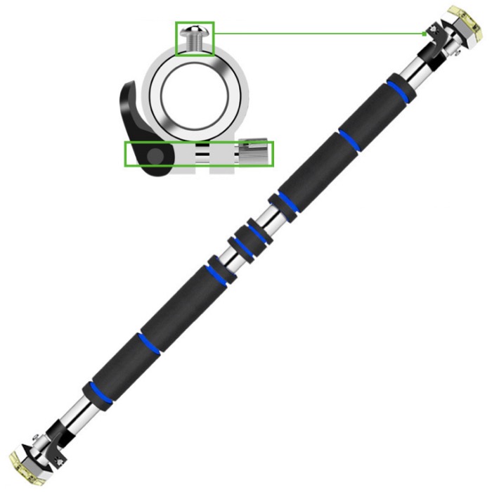 Xà Đơn Gắn Cửa Hoặc Treo Tường Chốt Chống Xoay Màu Đen Xanh Dương(Chọn Kích Thước)- Mẫu Cải Tiến Chất Lượng Vượt Trội