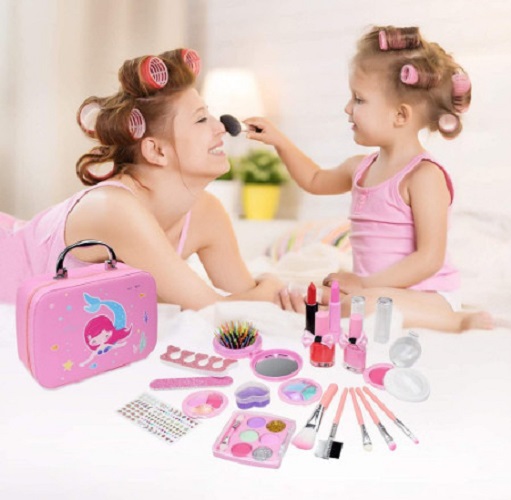 Hộp vali đồ chơi đựng đồ dùng trang điểm make up cho bé gái kèm đồ dùng làm nail tại nhà cực xinh cho các bé chơi không chán - Đồ chơi sáng tạo mang tính nghệ thuật