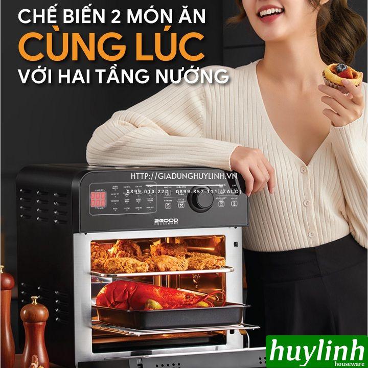 Nồi chiên không dầu điện tử 2Good Vortex S20 - Dung tích14.5 lít - Tặng găng tay - 16 chức năng - Hàng chính hãng