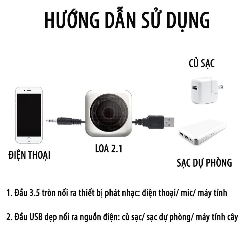 Bộ 3 Loa Vi Tính PC Cao Cấp 2.1 - Loa vi tính Âm Bass Echo Hay - Nhỏ Gọn (MSP VT125)