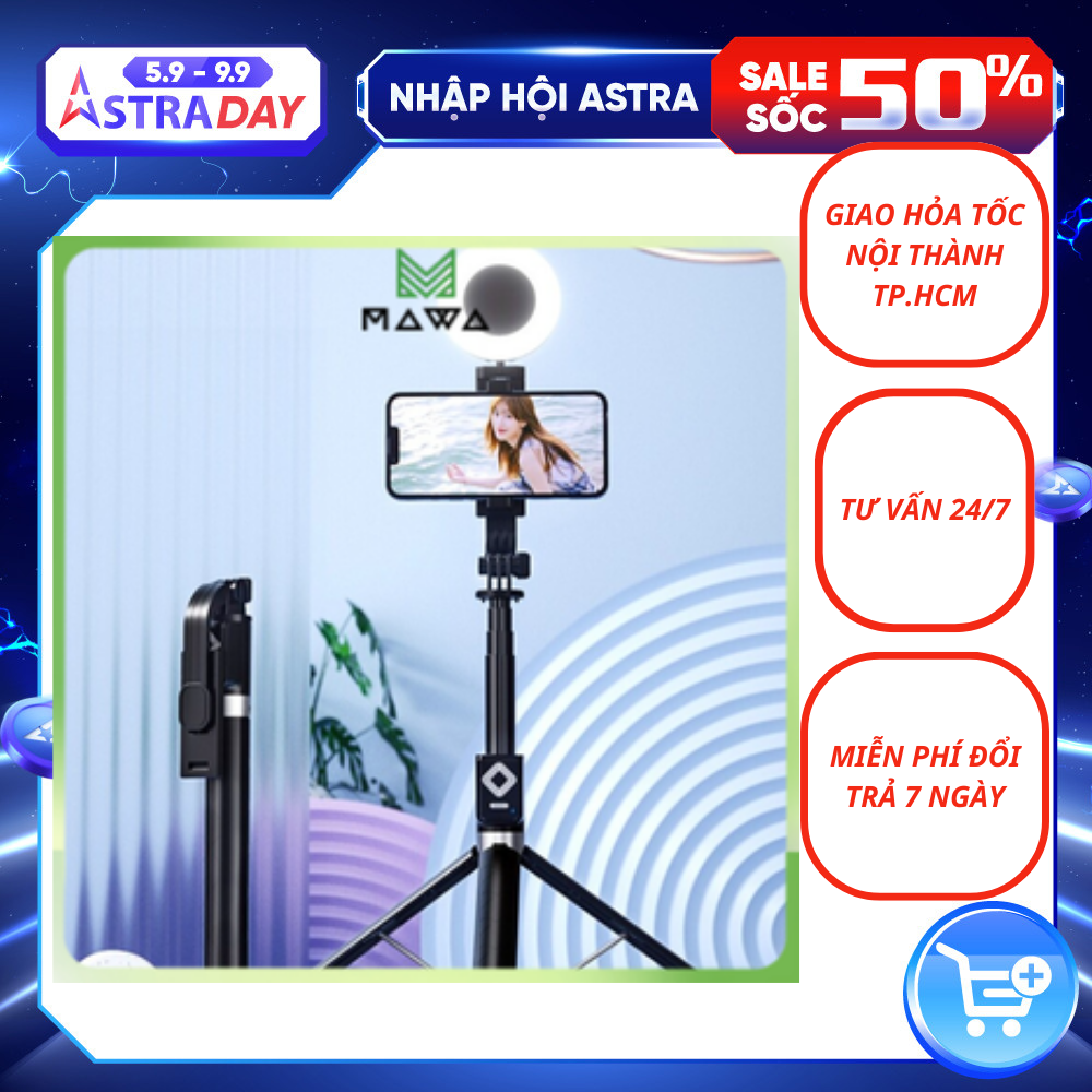 Tripod mini - Gậy chụp ảnh - gậy tự sướng bluetooth không dây BT11 Selfie stick Tripod CAO1,7 mét kèm đèn led và điền khiển chụp ảnh từ xa - Giao màu ngẫu nhiên - Hàng Chính Hãng