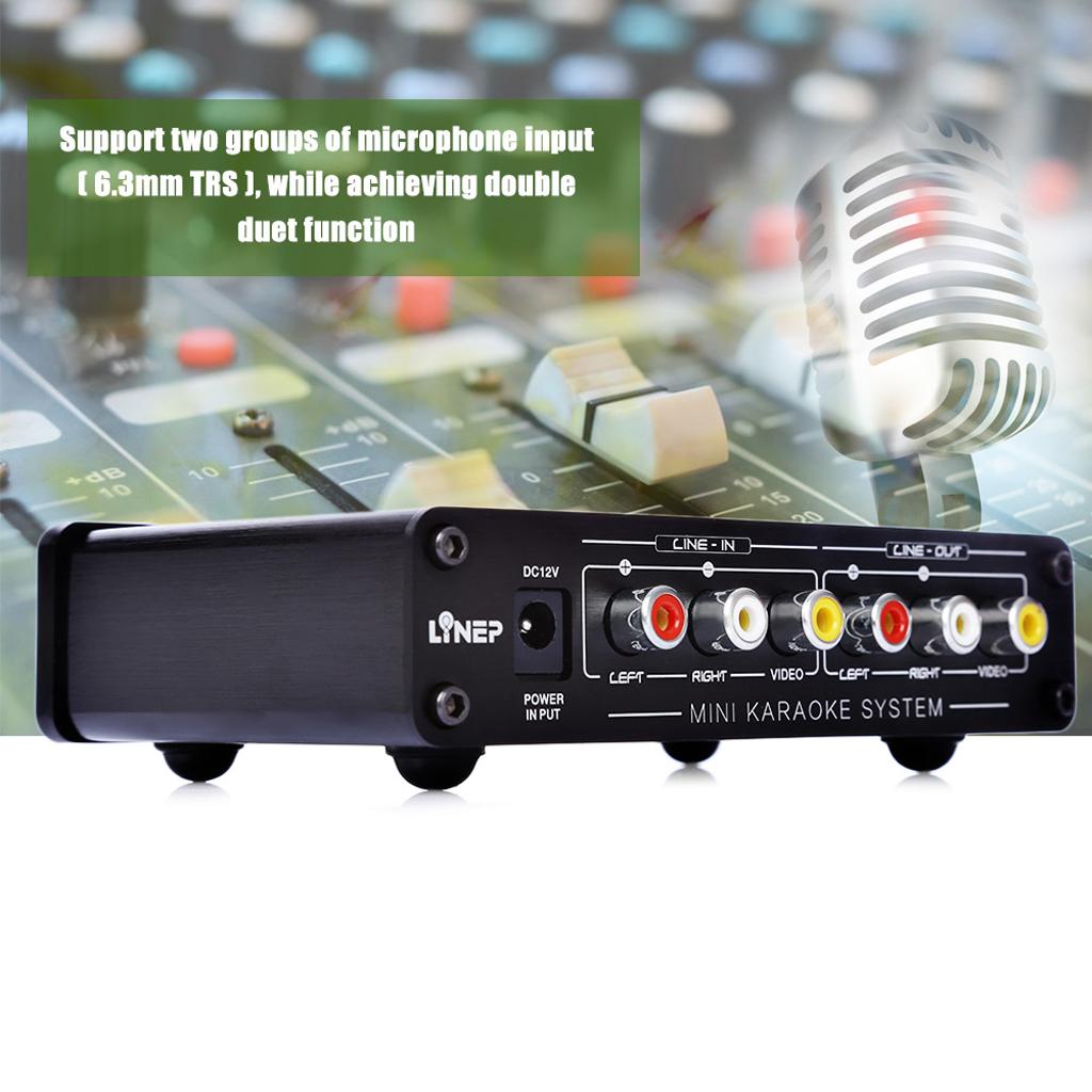 Professional 3 Channel Audio Mixer 12V with USB And Effects, for Home Theater