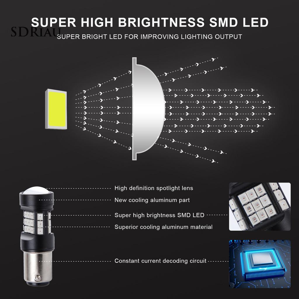 Đèn Led Tín Hiệu Xi Nhan Siêu Sáng Cho Xe Hơi Xqcdx Dc 12-24v 15w 2835 36smd