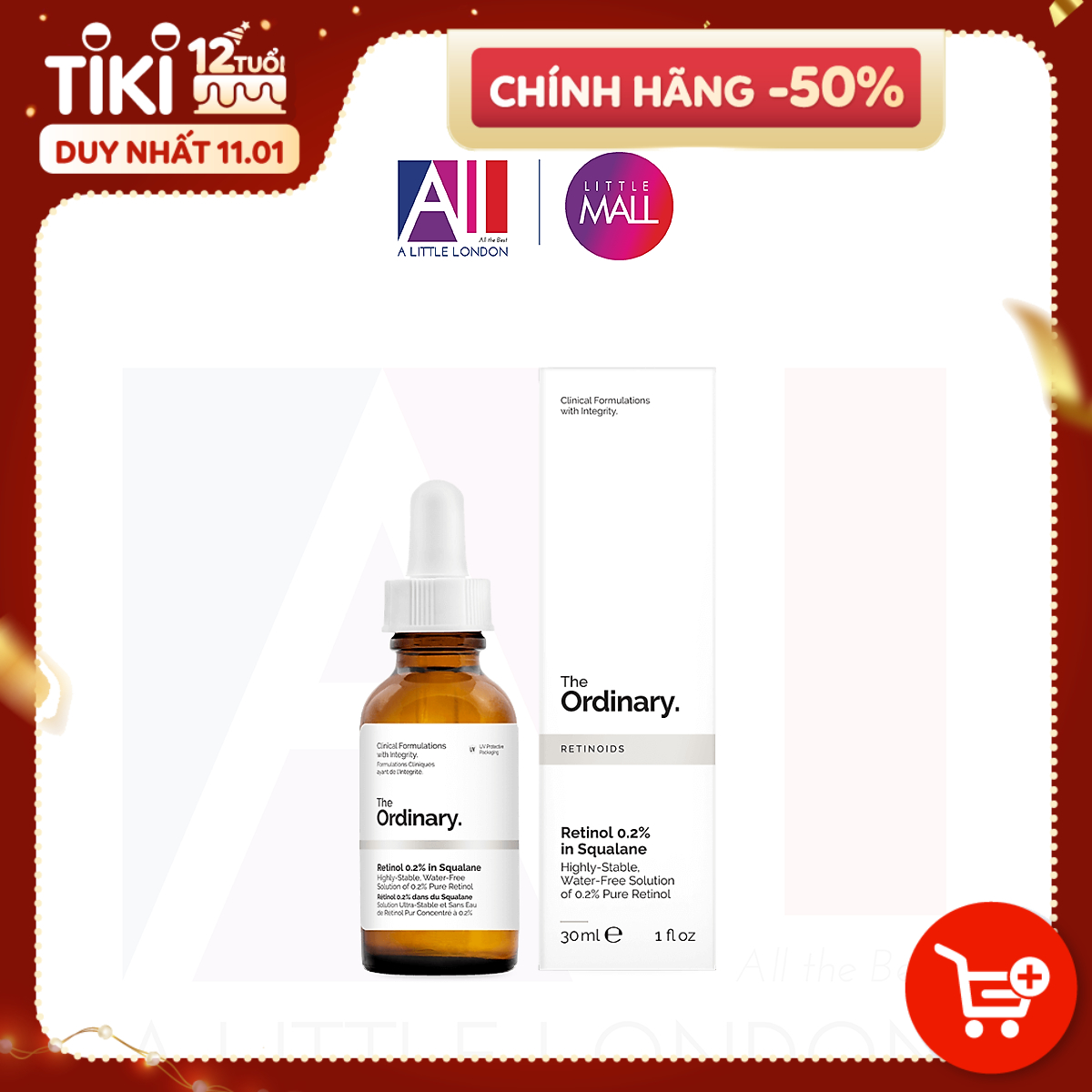 Tinh chất The Ordinary Retinol 0.2% In Squalane