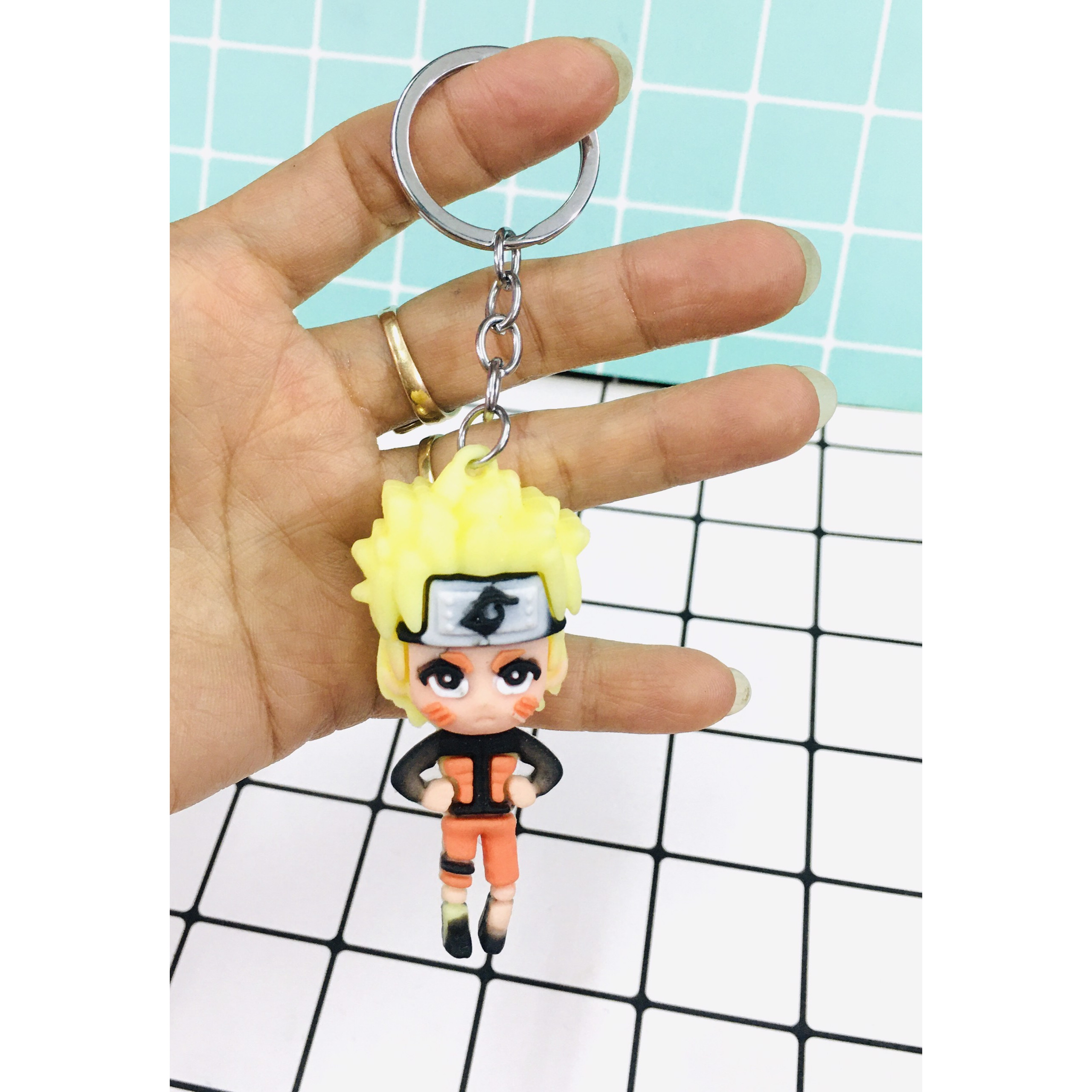 Móc khóa tượng cao su cứng NARUTO