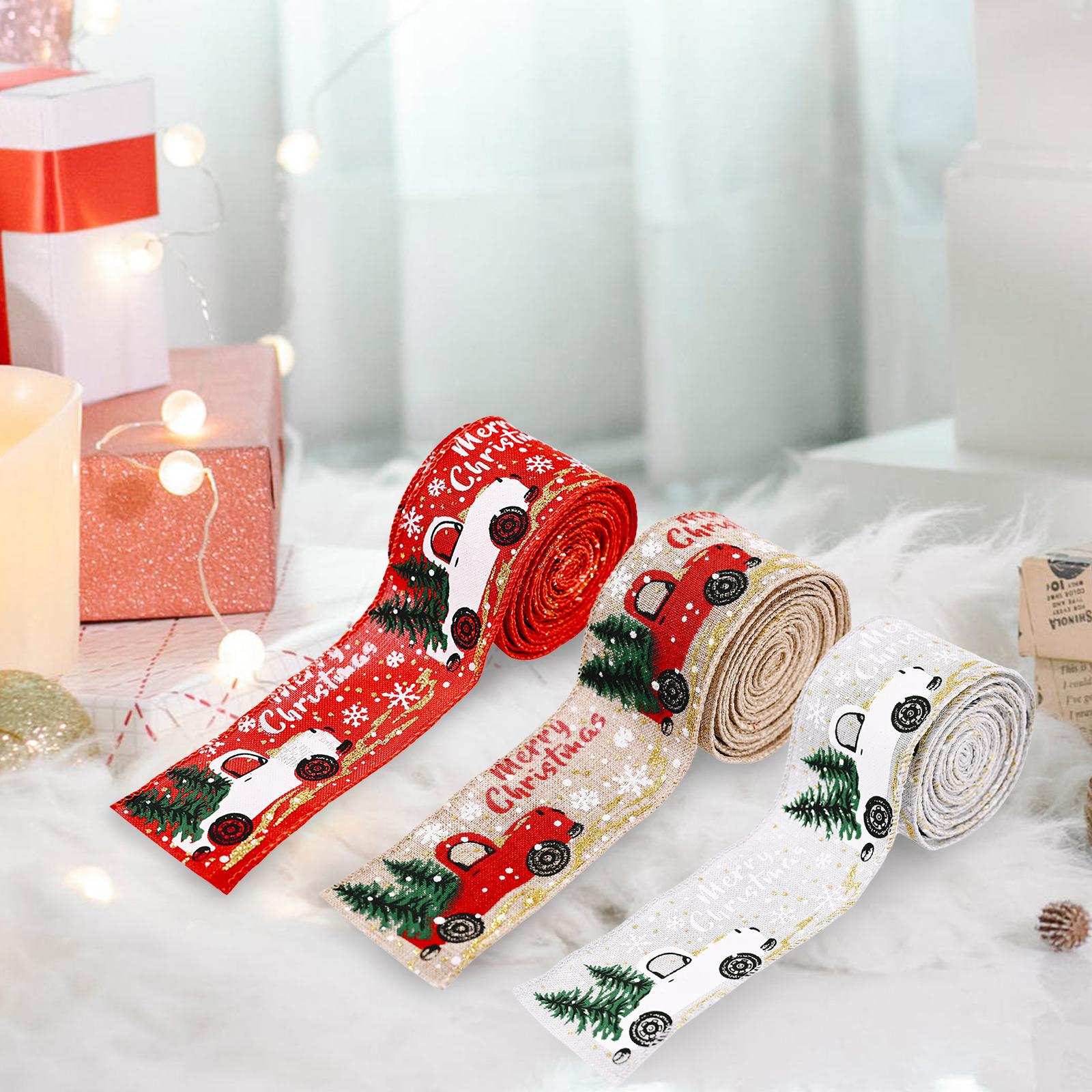 Dải Ruy Băng Trang Trí Cây Thông Giáng Sinh 5M/Cuộn Cho Cây Xmas Crafting