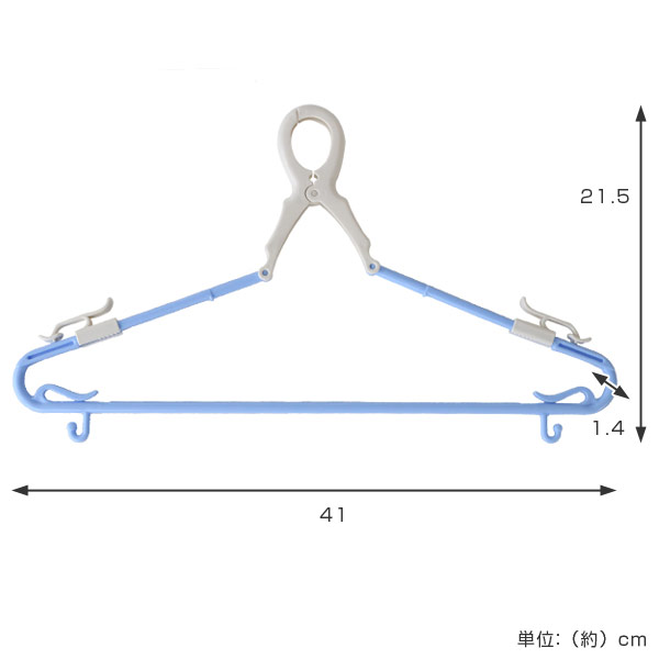 Hình ảnh Móc treo quần áo chống trượt, chống gió nội địa Nhật Bản (giao màu ngẫu nhiên)