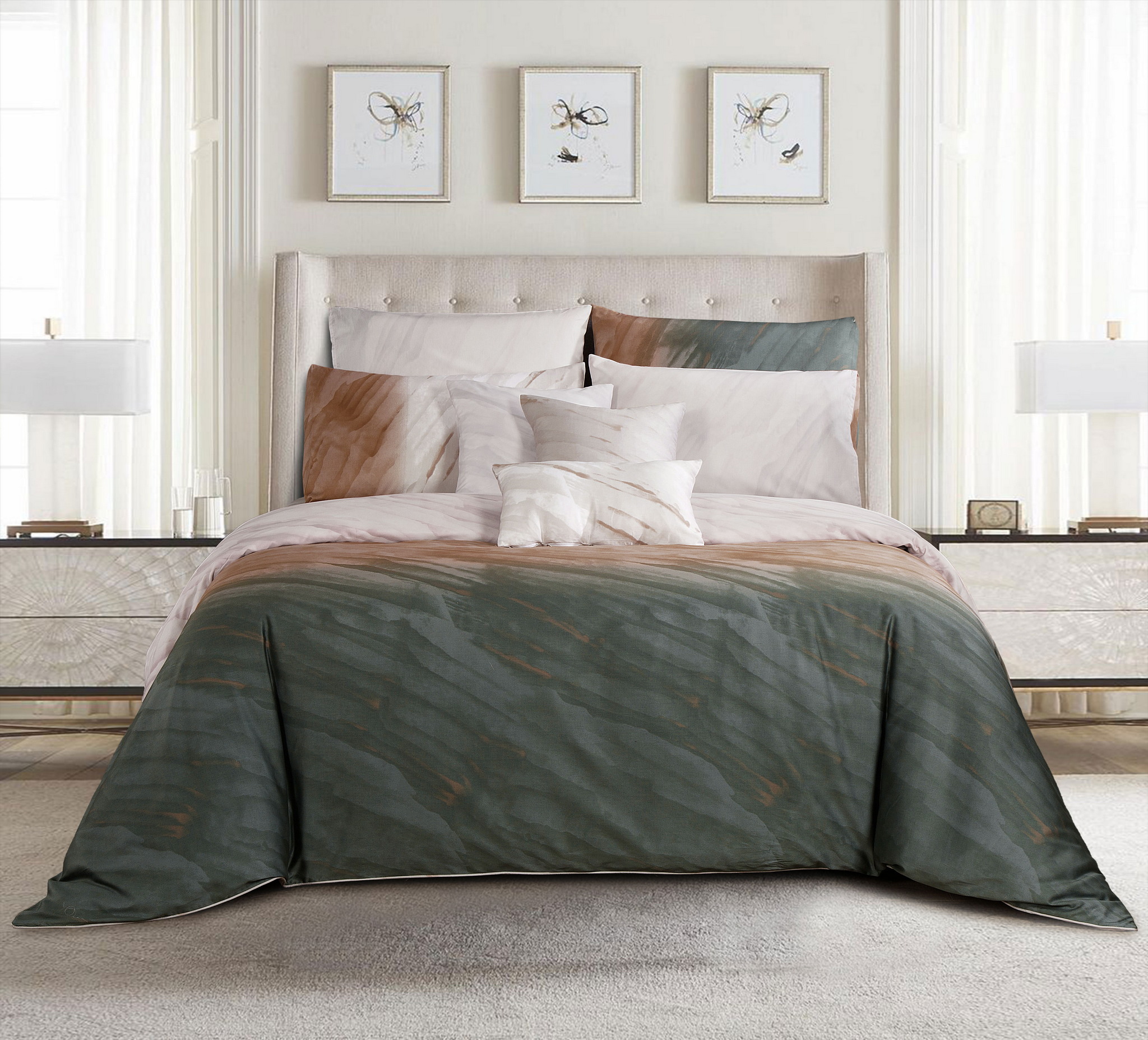 Bộ Ga kèm Vỏ Chăn Akemi Cotton Select Affluence, gồm 6 món