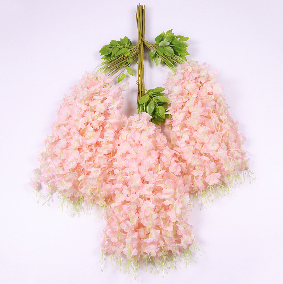 Hoa tử đằng giả chiều dài 110cm Bông giả cao cấp trang trí decor phòng khách chụp ảnh