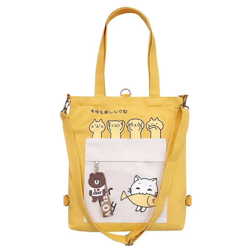 Túi tote bag vải canvas túi a4 đeo chéo đeo vai dùng đi học đi chơi TX94