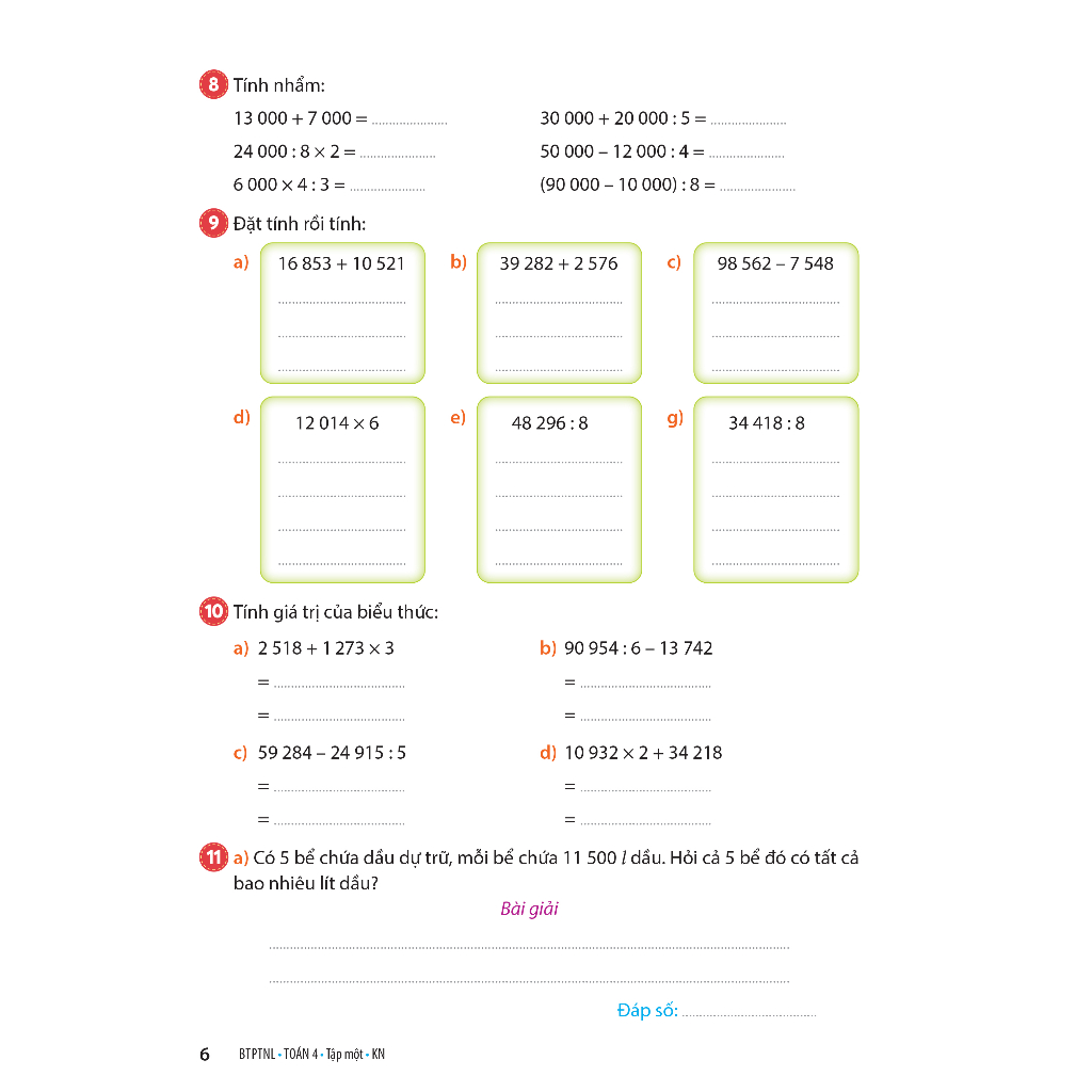 Sách - Bài tập phát triển năng lực Toán 4 Tập 1