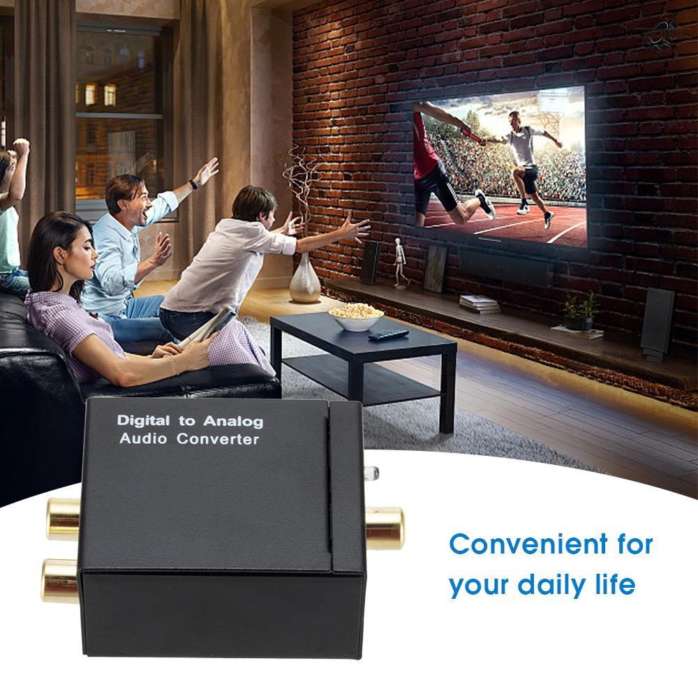 3.5mm Digital to Analog Audio Converter Optical Fiber Coaxial Signal to Analog Audio Adapter