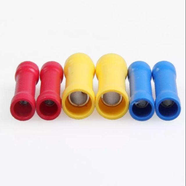 10pc. Đầu cos dây điện nối thẳng bọc phủ nhựa BV 5.5 , đầu cốt  nối, cút nối, đầu nối điện.
