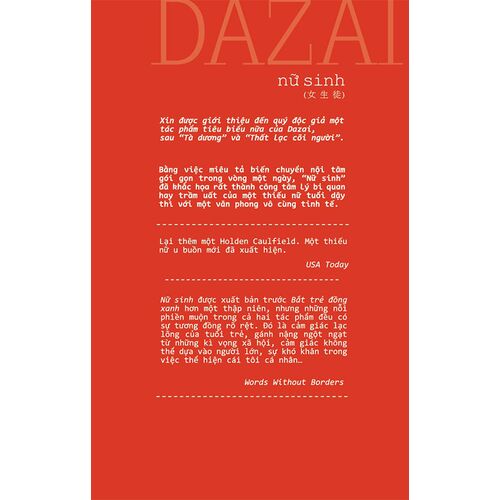 Nữ Sinh - Dazai Osamu (Tái bản 2022)