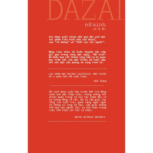 Nữ Sinh - Dazai Osamu (Tái bản 2022)