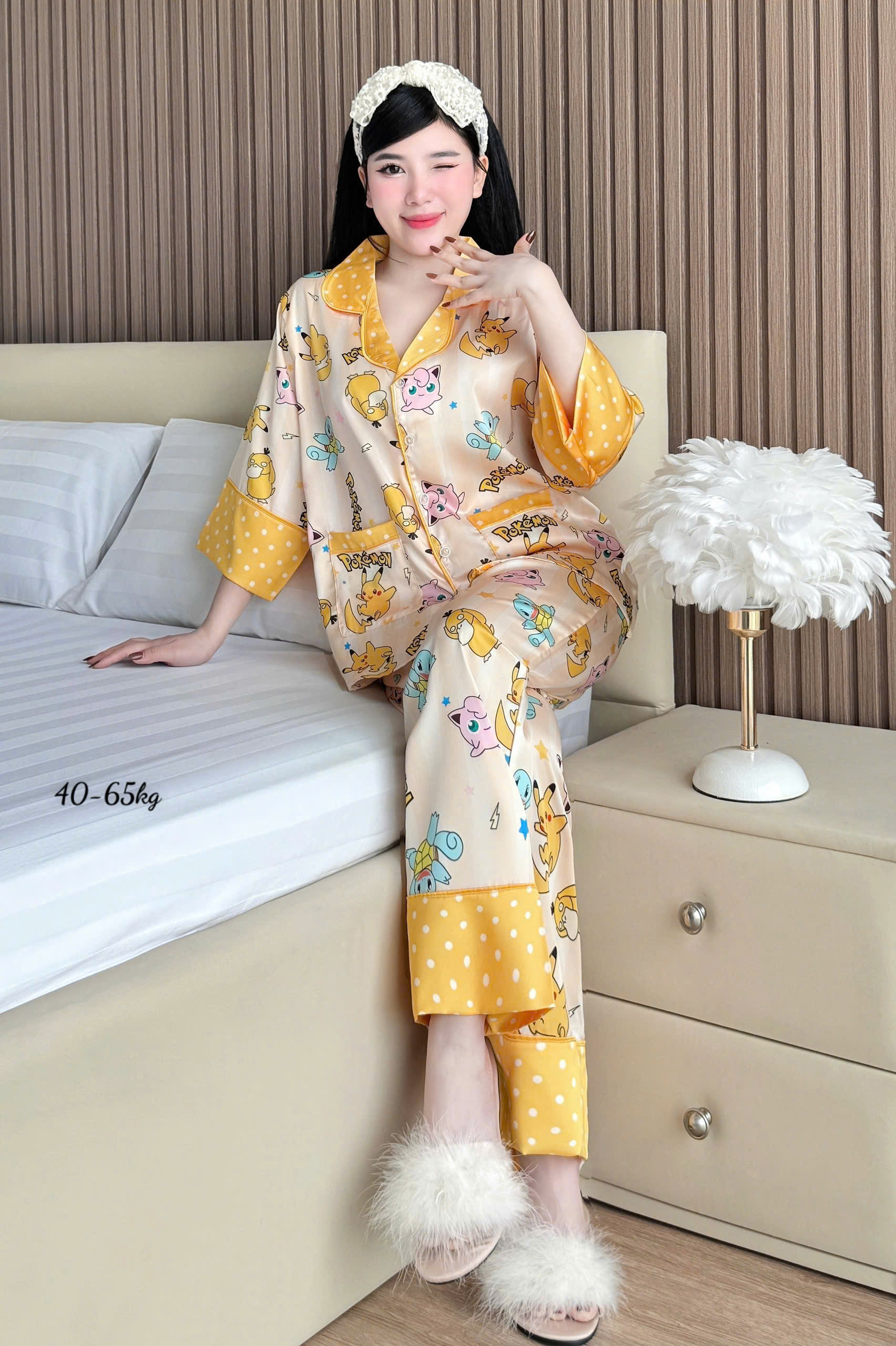 [NN Pijama] Đồ ngủ nữ mặc nhà pijama tay lở lụa latin cao cấp