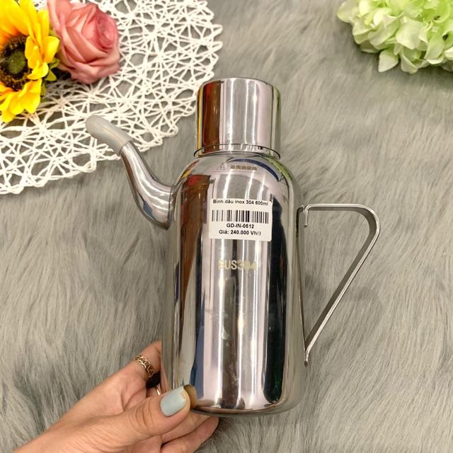 Bình đựng dầu inox 304 600ml