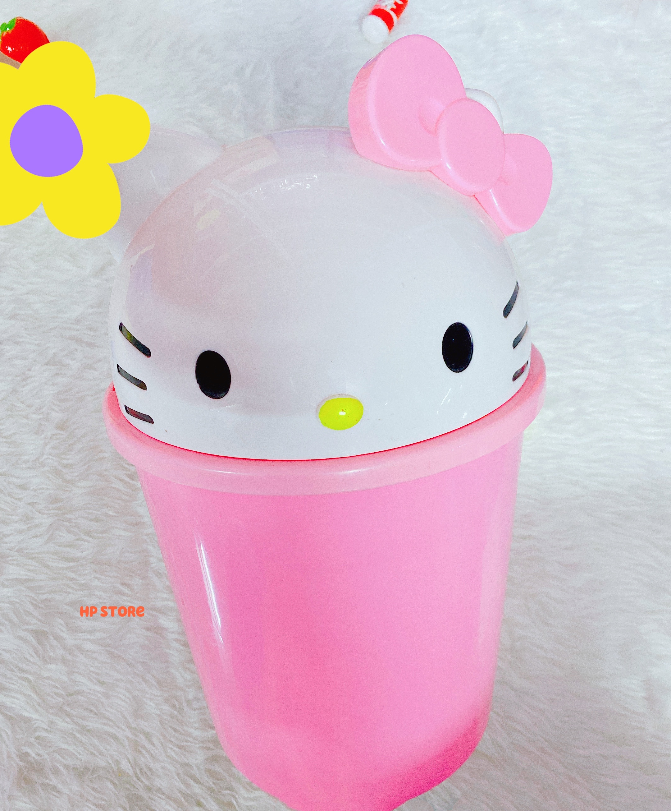 Thùng Rác Hello Kitty Lớn 40 x 20 cm Để Văn Phòng