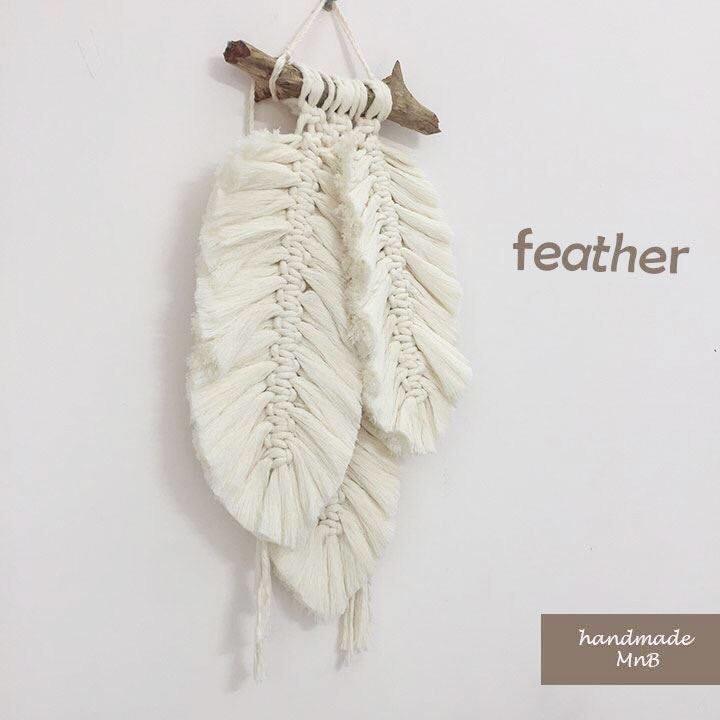 Set 3 lá trang trí macrame - chất liệu sợi cotton