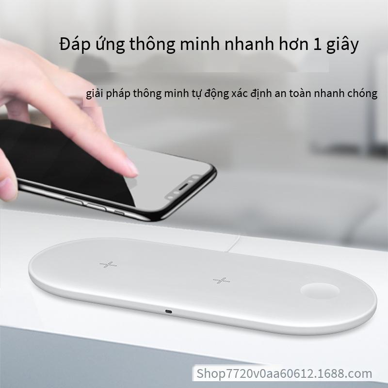 Bộ sạc không dây máy tính để bàn ba trong một đa chức năng mới được khuyến mại phù hợp với tai nghe điện thoại di động Apple, đồng hồ sạc không dây