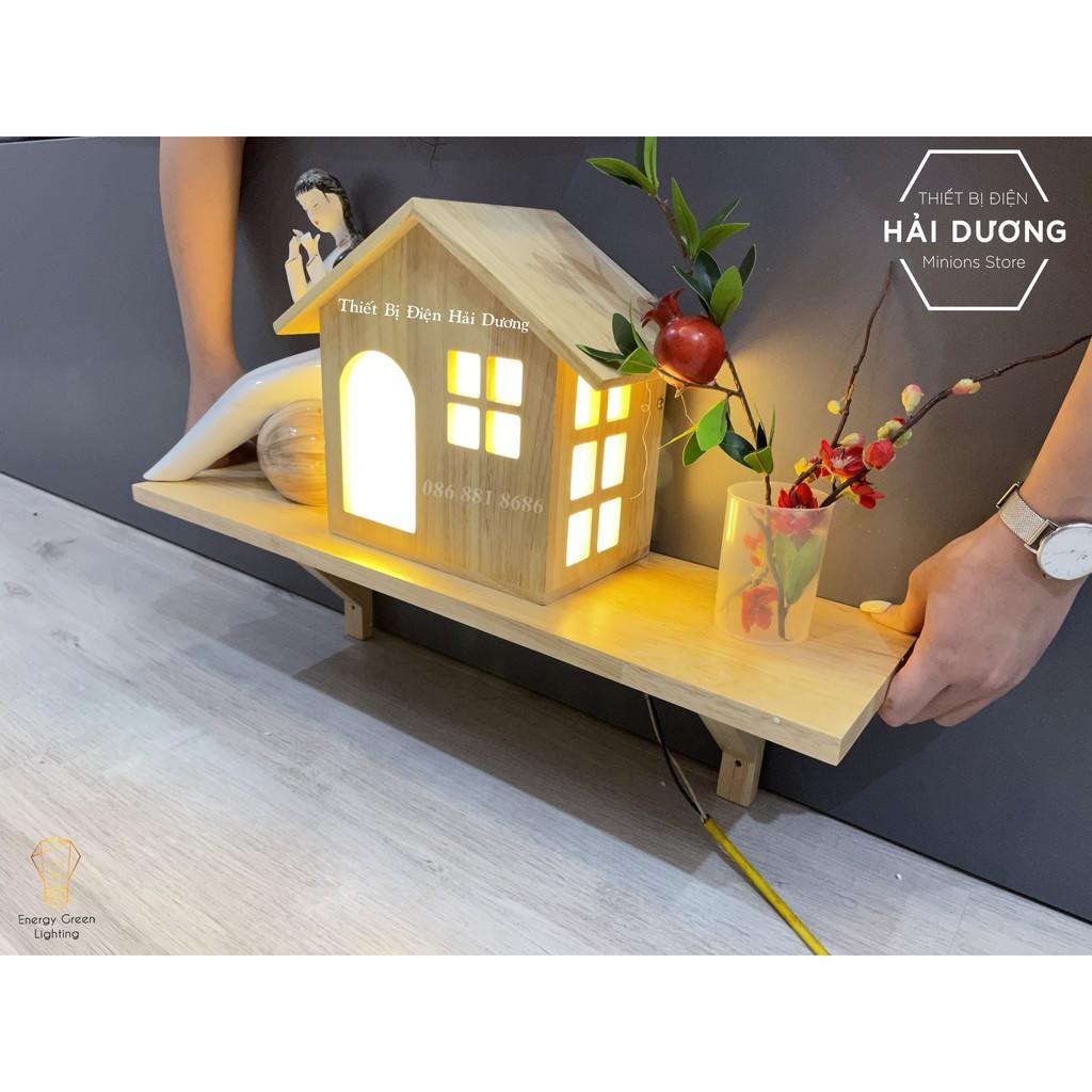 Đèn Tường Kệ Gỗ Hình Ngôi Nhà DT-B0042 Kiểu Dáng Hiện Đại - Trang Trí Căn Phòng - Energy Green Lighting - Có Video