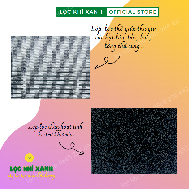 Màng lọc không khí cho máy Levoit LV-H128 . Lõi lọc hepa kết hợp carbon giá rẻ chất lượng cao