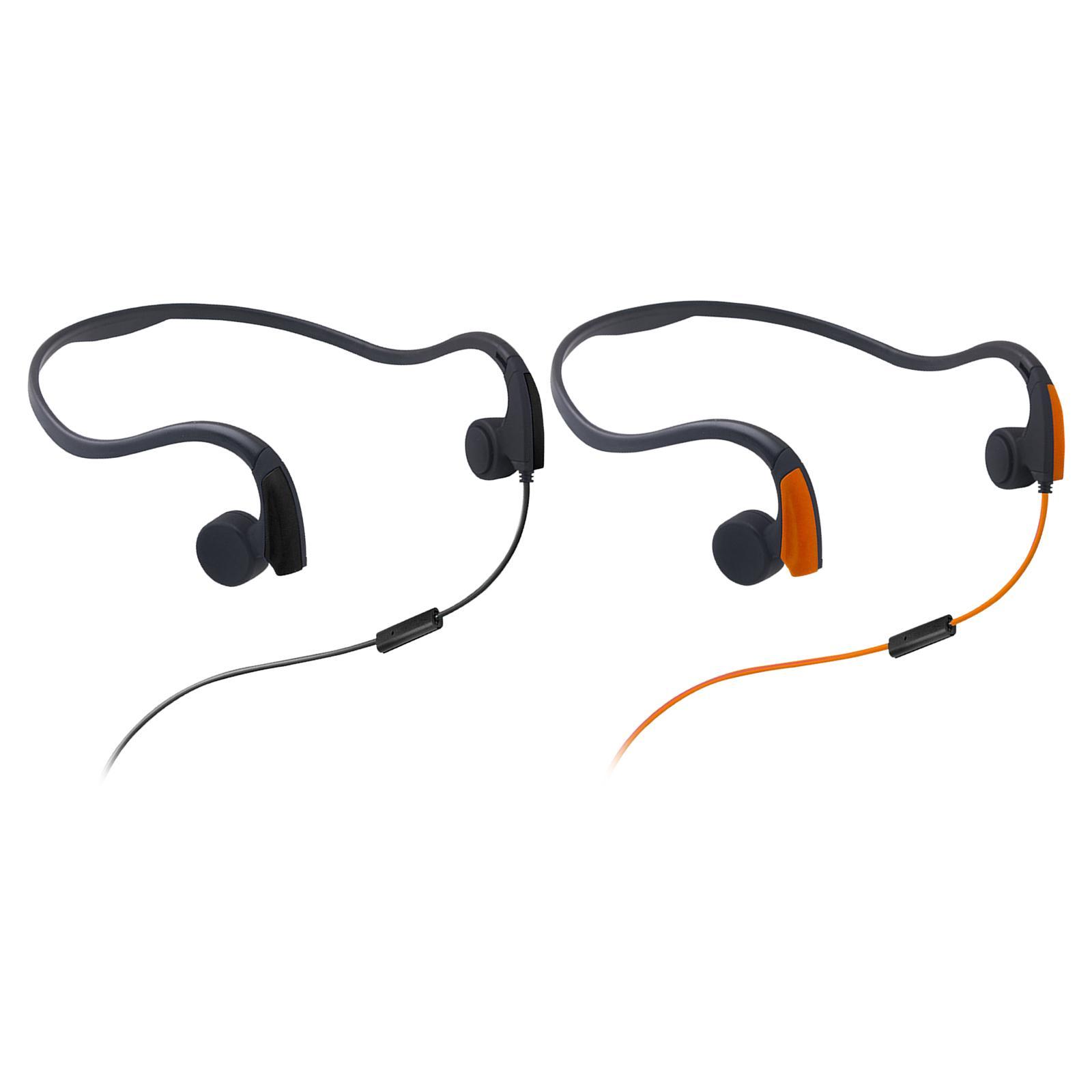 Bone Conduction Wired Headset Voice Control with Mic Neckband Headset Headphones Earphone for Running Sports Mobile Phones Game Music