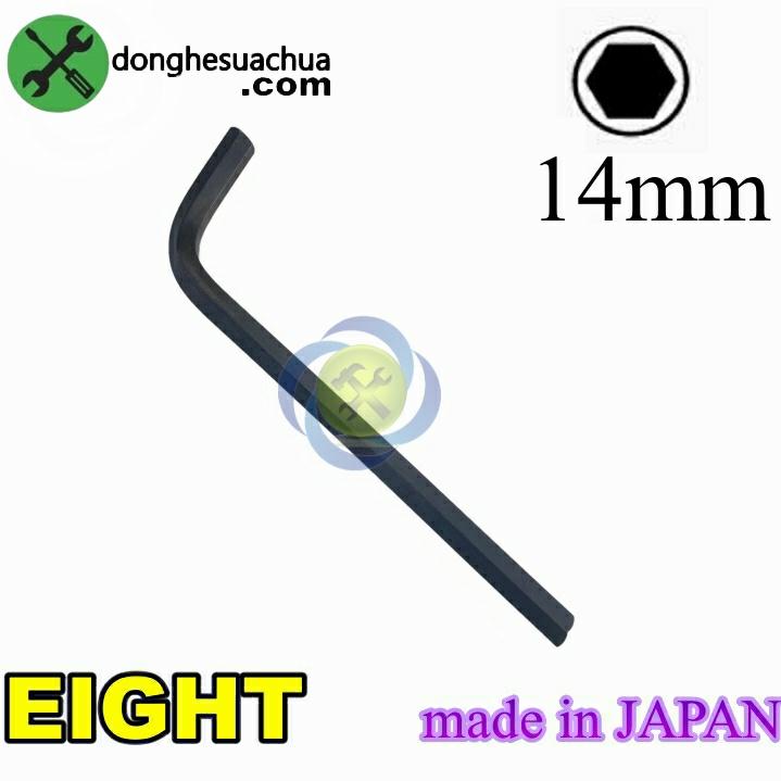 Lục giác chữ L 14mm JAPAN Eight 008-14 loại 2 đầu bằng kích thước 14mm x 55mm x 225mm