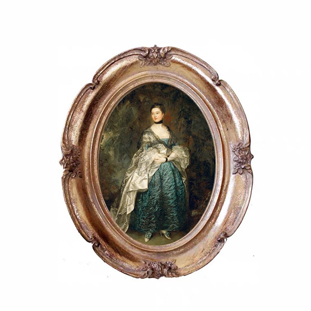 Resin Photo Frame Oval Antique Frames for Wedding Gifts Home Decor