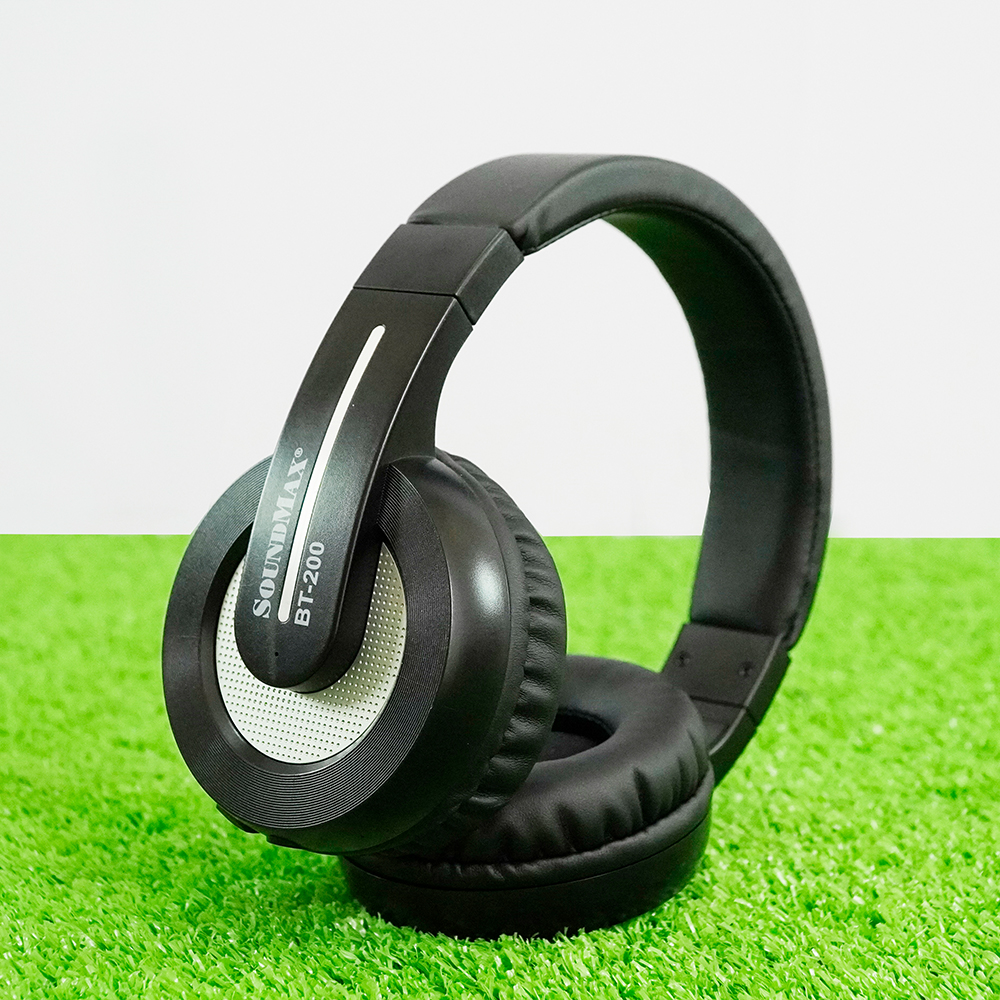 Tai Nghe Bluetooth Chụp Tai Có Micro Tích Hợp SoundMax BT-200 | Bluetooth Headphone SoundMax BT200 | Pin Dung Lượng Cao, Gọn Nhẹ Dễ Dàng Mang Theo, Âm Thanh Ấn Tượng, Thời Gian Nghe Nhạc Lên Đến 8 Tiếng - Hàng Chính Hãng