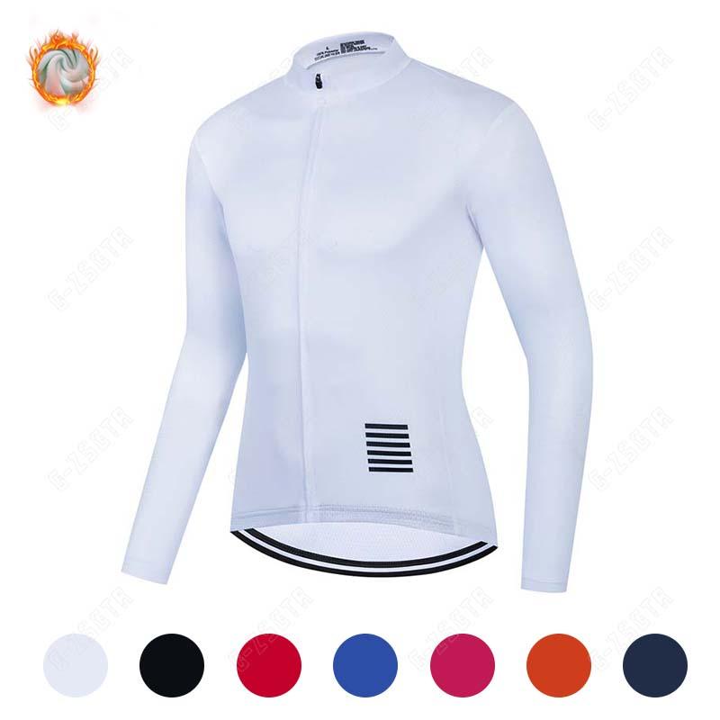 Mùa Đông Nhiệt Trang Đi Xe Đạp Quần Áo Nam Đi Xe Đạp Áo Trắng Tay Dài Xe Đạp Yếm Quần MTB Xe Đạp Quần Áo Maillot Ciclismo Color: 8 Size: XS