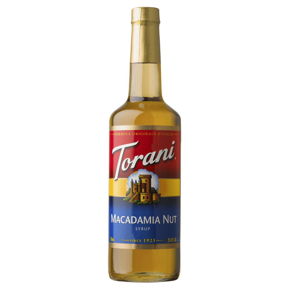 Siro Pha Chế Vị Mắc ca Torani Classic Macadamia Nut Syrup 750ml Mỹ