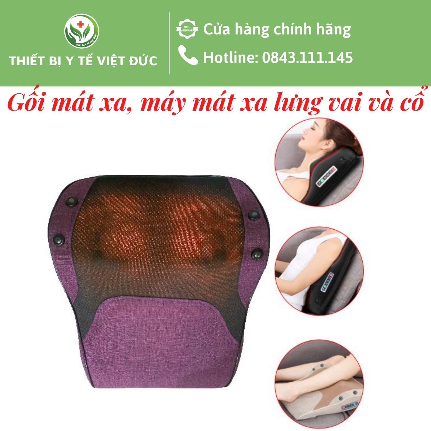 Gối Massage Lưng và Cổ Hồng Ngoại Cao Cấp - HỖ TRỢ GIẢM ĐAU NHỨC CHO NGƯỜI THOÁT VỊ ĐĨA ĐỆM