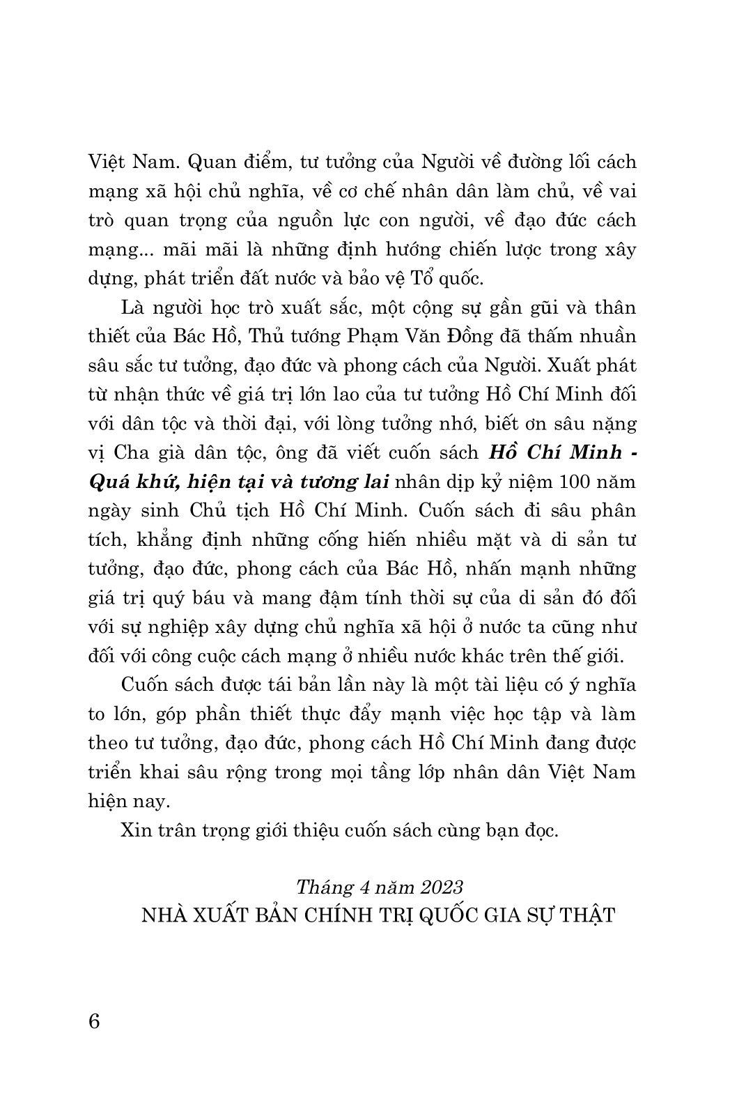 Hồ Chí Minh - Quá Khứ, Hiện Tại Và Tương Lai