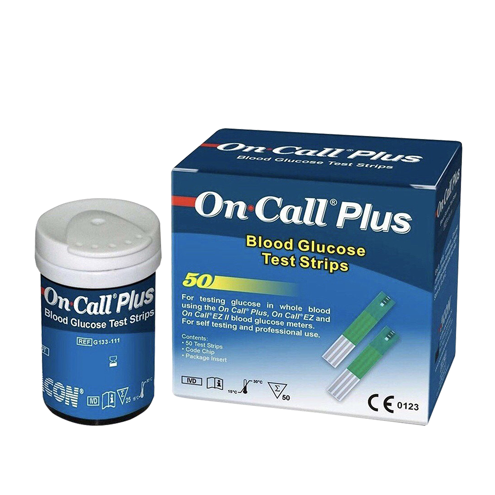 Hộp 50 Que Thử Đường Huyết On Call Plus Dùng Cho Máy On Call Plus &amp; On Call EZ II