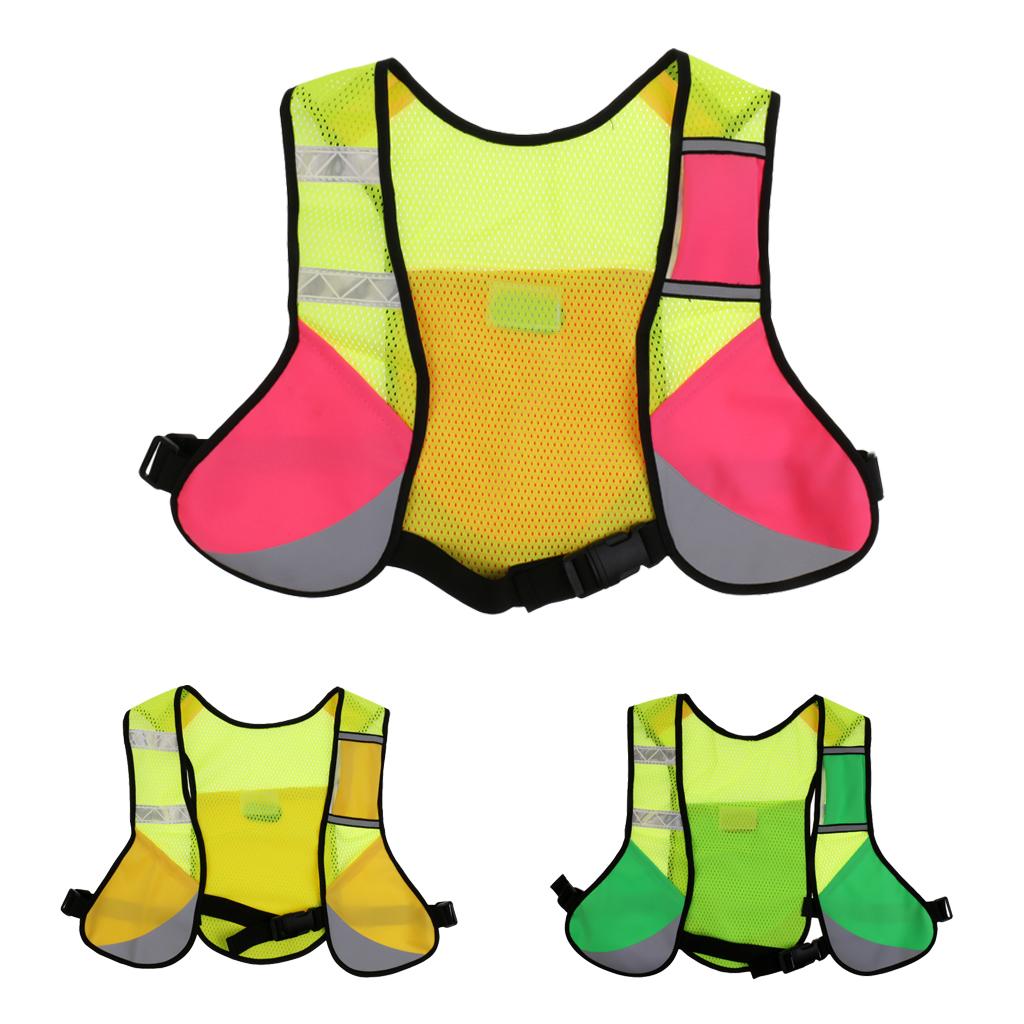 Safety Reflective Strip Running Cycling Water Hydration Backpack Vest