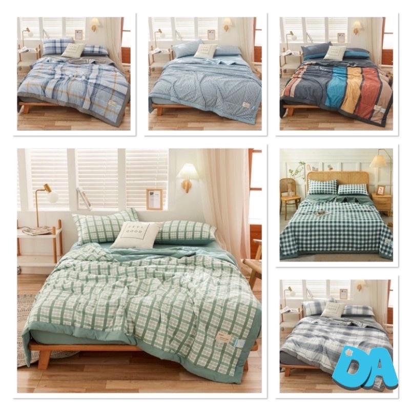 Bộ Chăn Ga Cotton Linen Chăn Trần Bông - Hàng dày, đẹp, bền.