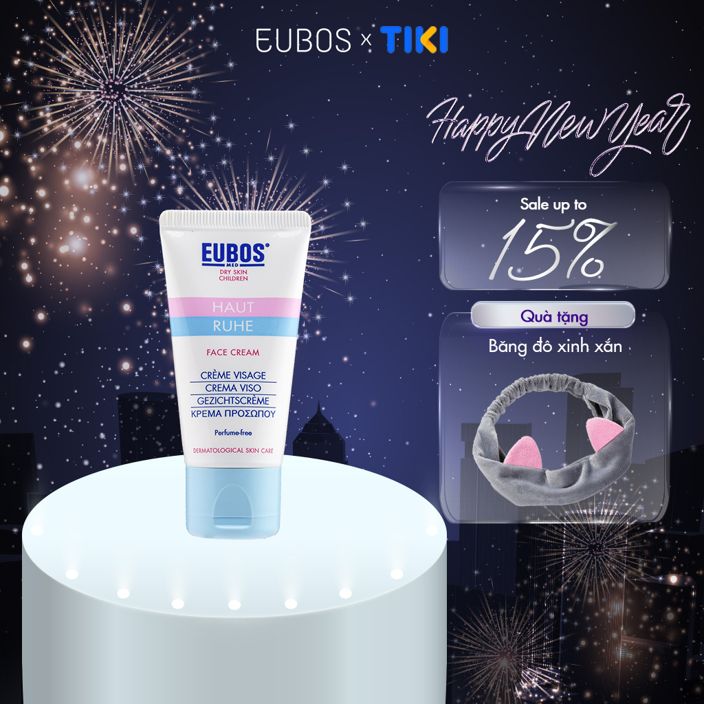 [DATE 04/2024] Kem Dưỡng Ẩm Da Mặt Ngăn Ngừa Da Khô Cơ Địa Cho Bé EUBOS BABY HAUT RUHE FACE CREAM 30ml (Đức)