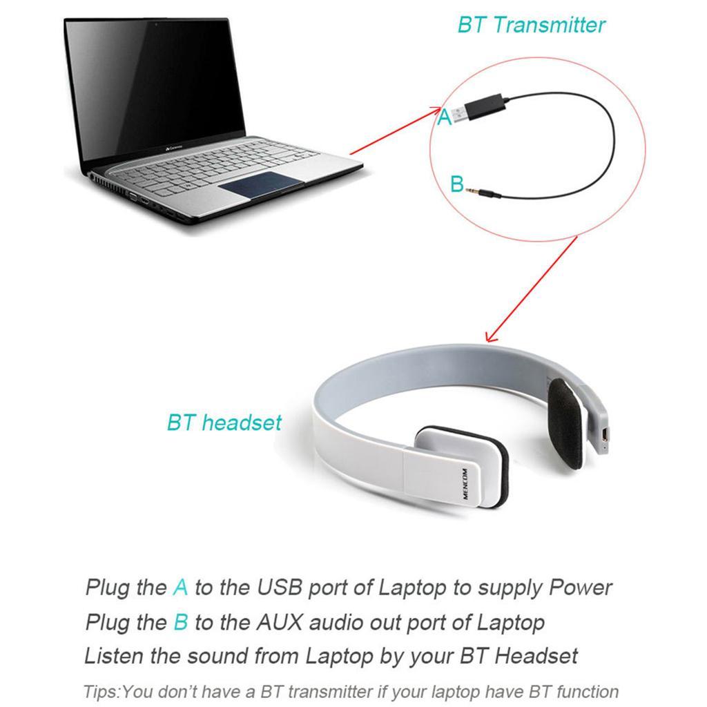 Aux 3.5mm Blutooth Wireless For PC Audio Bluetooth Receiver Adapter