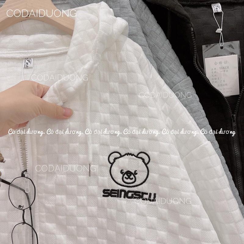 áo khoác gấu xốp - Trắng,freesize dưới 65kg