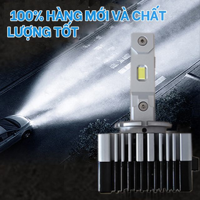 2 Chiếc Bóng Đèn Pha Ô Tô D1S Siêu Sáng Bóng Đèn LED 55W 6000K 6000LM Cho Xe hơi  Plug And Play